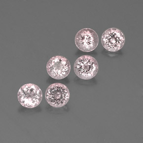 2.96 ct Pink Morganite Stone, Natural Morganite in Round Facet Shape for Sale