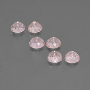 Morganite Gemstone in 5 mm (calibrated) Size for Sale, Morganite Stone in Salmon Pink Color