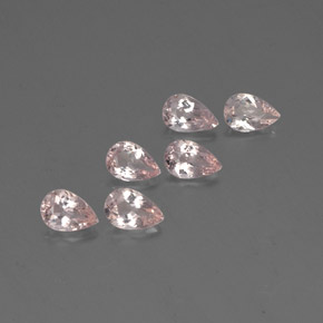 1.93 ct Pink Morganite Stone, Natural Morganite in Pear Facet Shape for Sale