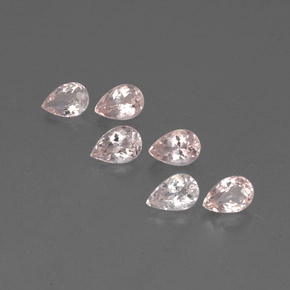 2.42 ct Pink Morganite Gemstone, Morganite Gem in Pear Facet Shape for Sale.