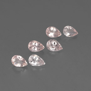 2.42 ct Pink Morganite Stone, Natural Morganite in Pear Facet Shape for Sale
