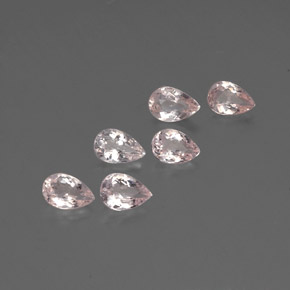2.08 ct Pink Morganite Stone, Natural Morganite in Pear Facet Shape for Sale