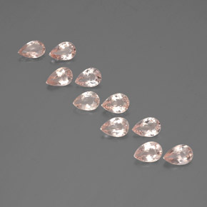 3.37 ct Pink Morganite Gemstone, Morganite Gem in Pear Facet Shape for Sale.