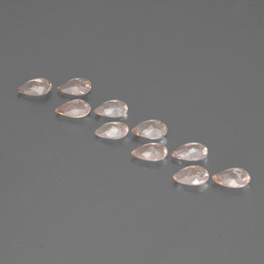 Morganite Gemstone in 6 x 4 mm (calibrated) Size for Sale, Morganite Stone in Salmon Pink Color