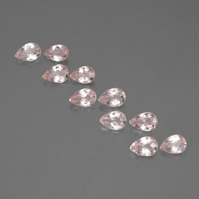 3.56 ct Pink Morganite Gemstone, Morganite Gem in Pear Facet Shape for Sale.
