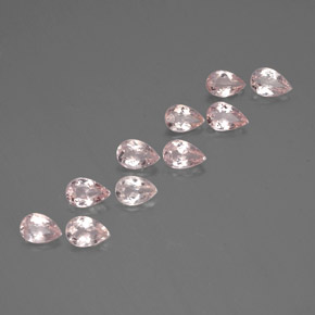 3.56 ct Pink Morganite Stone, Natural Morganite in Pear Facet Shape for Sale