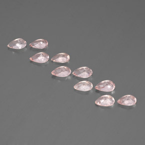 Morganite Gemstone in 6 x 4 mm (calibrated) Size for Sale, Morganite Stone in Light Pink Color