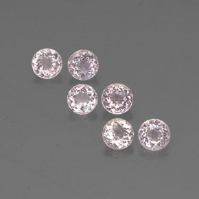 3.02 ct Pink Morganite Gemstone, Morganite Gem in Round Facet Shape for Sale.