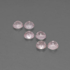 Morganite Gemstone in 5 mm (calibrated) Size for Sale, Morganite Stone in Light Pink Color