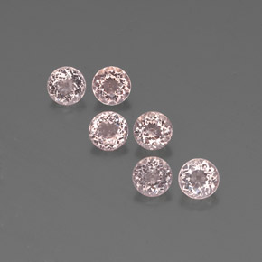 2.76 ct Pink Morganite Gemstone, Morganite Gem in Round Facet Shape for Sale.