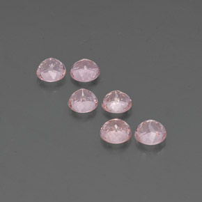 Morganite Gemstone in 5 mm (calibrated) Size for Sale, Morganite Stone in Salmon Pink Color