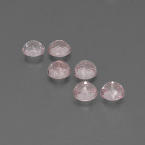 Morganite Gemstone in 4.5 mm Size for Sale, Morganite Stone in Salmon Pink Color