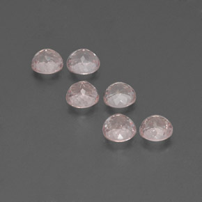 Morganite Gemstone in 4.6 mm Size for Sale, Morganite Stone in Salmon Pink Color