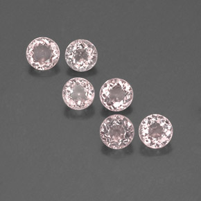2.26 ct Pink Morganite Gemstone, Morganite Gem in Round Facet Shape for Sale.