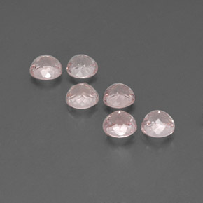 Morganite Gemstone in 4.5 mm Size for Sale, Morganite Stone in Salmon Pink Color