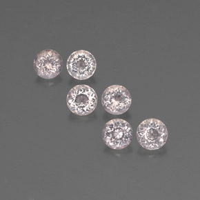 2.97 ct Pink Morganite Gemstone, Morganite Gem in Round Facet Shape for Sale.