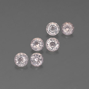 2.97 ct Pink Morganite Stone, Natural Morganite in Round Facet Shape for Sale