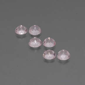 Morganite Gemstone in 5 mm (calibrated) Size for Sale, Morganite Stone in Light Pink Color