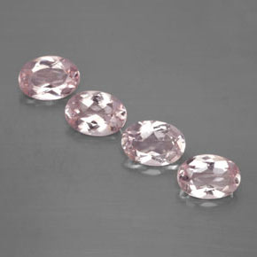 2.76 ct Pink Morganite Gemstone, Morganite Gem in Oval Facet Shape for Sale.