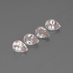 2.84 ct Pink Morganite Stone, Natural Morganite in Pear Facet Shape for Sale