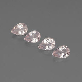2.86 ct Pink Morganite Gemstone, Morganite Gem in Pear Facet Shape for Sale.