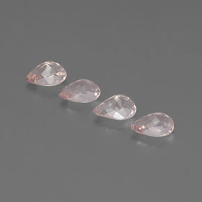 Morganite Gemstone in 7 x 5 mm (calibrated) Size for Sale, Morganite Stone in Light Pink Color