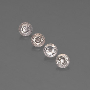 1.47 ct Pink Morganite Gemstone, Morganite Gem in Round Facet Shape for Sale.