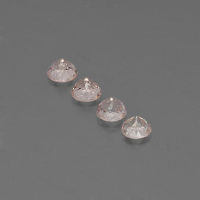Morganite Gemstone in 4.6 mm Size for Sale, Morganite Stone in Light Pink Color