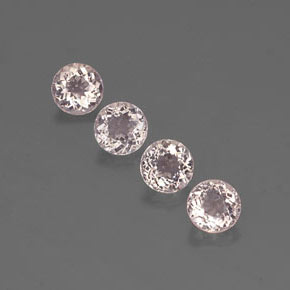2.61 ct Pink Morganite Gemstone, Morganite Gem in Round Facet Shape for Sale.