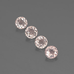 2.83 ct Pink Morganite Gemstone, Morganite Gem in Round Facet Shape for Sale.