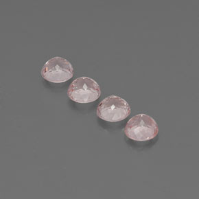 Morganite Gemstone in 5.6 mm Size for Sale, Morganite Stone in Salmon Pink Color
