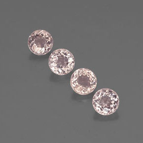 2.70 ct Pink Morganite Gemstone, Morganite Gem in Round Facet Shape for Sale.