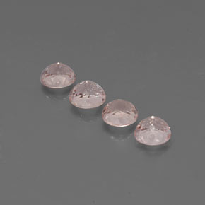 Morganite Gemstone in 5.6 mm Size for Sale, Morganite Stone in Salmon Pink Color