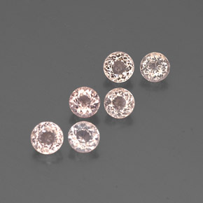 3.26 ct Pink Morganite Stone, Natural Morganite in Round Facet Shape for Sale