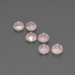 Morganite Gemstone in 5 mm (calibrated) Size for Sale, Morganite Stone in Salmon Pink Color