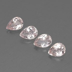 2.83 ct Pink Morganite Gemstone, Morganite Gem in Pear Facet Shape for Sale.