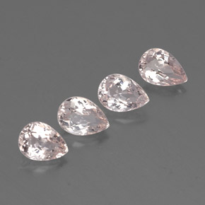 2.83 ct Pink Morganite Stone, Natural Morganite in Pear Facet Shape for Sale