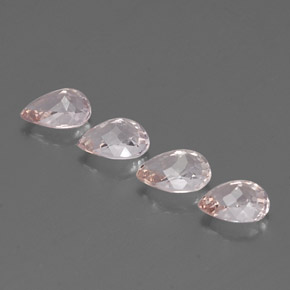 Morganite Gemstone in 7 x 5 mm (calibrated) Size for Sale, Morganite Stone in Light Pink Color