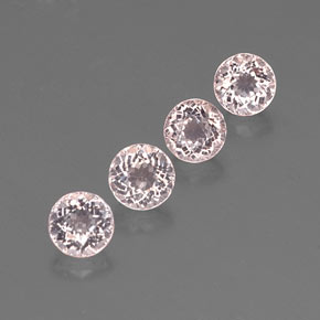 3.01 ct Pink Morganite Stone, Natural Morganite in Round Facet Shape for Sale
