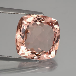 6.93 ct Pink Morganite Stone, Natural Morganite in Cushion-Cut Shape for Sale