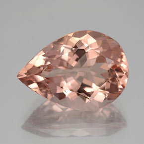 7.75 ct Pink Morganite Gemstone, Morganite Gem in Pear Facet Shape for Sale.