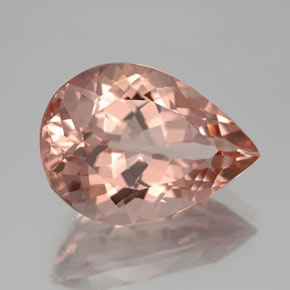 7.75 ct Pink Morganite Stone, Natural Morganite in Pear Facet Shape for Sale