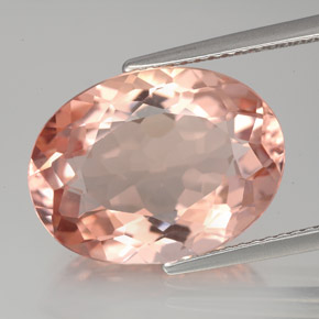 8.03 ct Pink Morganite Gemstone, Morganite Gem in Oval Facet Shape for Sale.