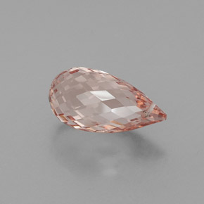 6.86 ct Pink Morganite Stone, Natural Morganite in Briolette with Hole Shape for Sale