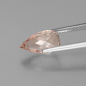 Morganite Gemstone in 13 x 7.1 mm Size for Sale, Morganite Stone in Salmon Pink Color