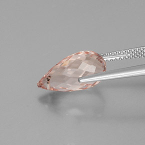 Morganite Gemstone in 13.5 x 7 mm Size for Sale, Morganite Stone in Salmon Pink Color