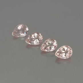 2.70 ct Pink Morganite Gemstone, Morganite Gem in Pear Facet Shape for Sale.