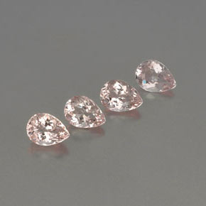 2.70 ct Pink Morganite Stone, Natural Morganite in Pear Facet Shape for Sale