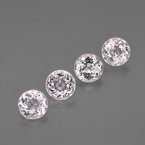 2.55 ct Pink Morganite Gemstone, Morganite Gem in Round Facet Shape for Sale.