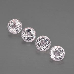 2.55 ct Pink Morganite Stone, Natural Morganite in Round Facet Shape for Sale